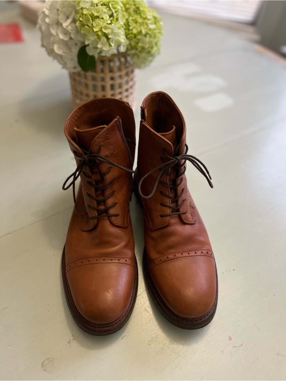 Frye Murray Lace up boots Cognac